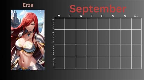 Anime Babe Planner Calendar Etsy