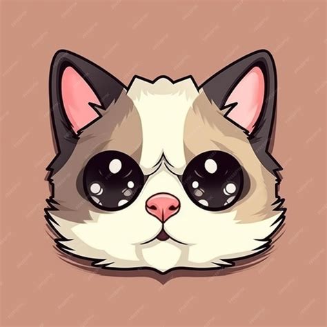 Rosto De Gato Desenho - Desenho vetorial de clipart de rosto de gato de desenho animado | Vetor ...