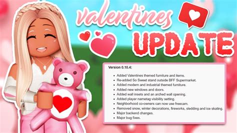 BLOXBURG VALENTINE S DAY UPDATE Version 0 10 4 YouTube