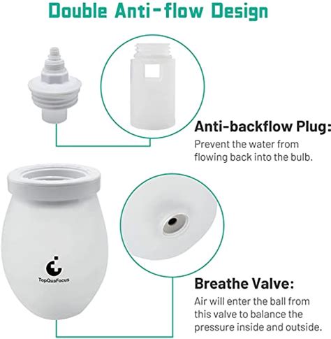 TopQuaFocus Extra Large Enema Bulb Kit Anti Back Valve Breath Air Valve Enemas Anal Douche For