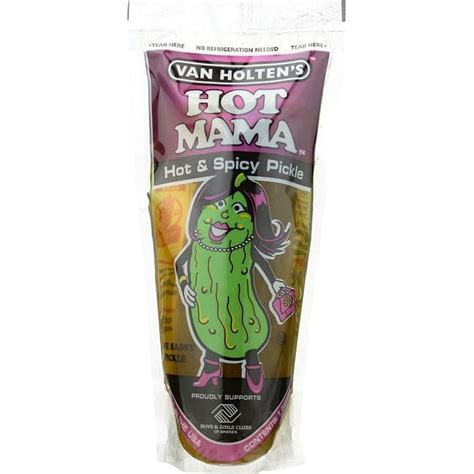 Van Holten S Hot Mama Pickle In A Pouch Pack Ready To Eat Walmart