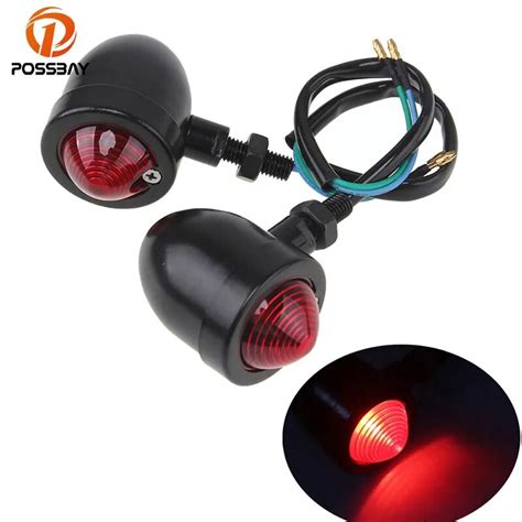 Aliexpress Buy POSSBAY Motorcycle Turn Signal Light Bullet Red