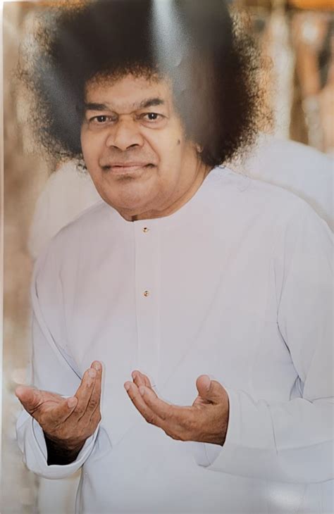 Picture White Robe Baba Looking Directly X Sathya Sai