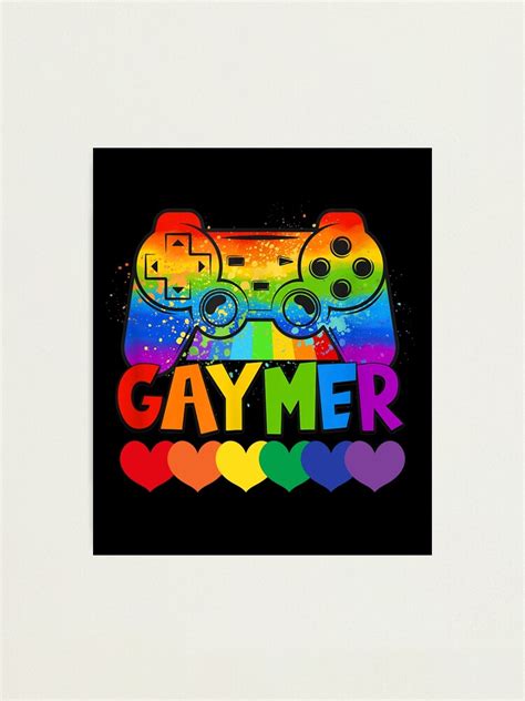 Gaymer Gay Pride Flag LGBT Gamer LGBTQ Gaming Gamepad Photographic Print For Sale By