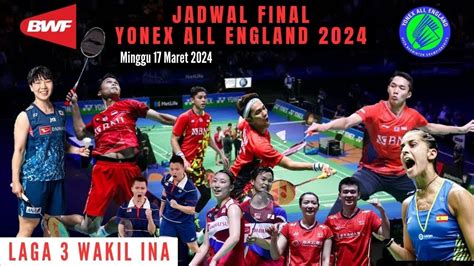 JADWAL FINAL ALL ENGLAND 2024 Hari Ini Tunggal Putra All Indonesia