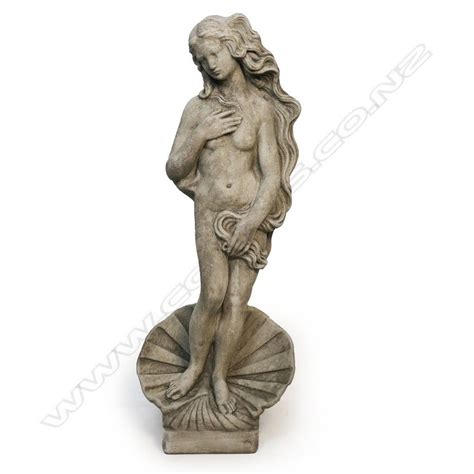 Naked Maiden Shell Girl Garden Statue In Finely Cast Concrete Decorative Garden Statuary