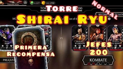 Torre Shirai Ryu Normal Jefes 200 Mortal Kombat Mobile YouTube