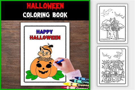 Halloween Kids Coloring Book For Kids Graphic By Thestudykits