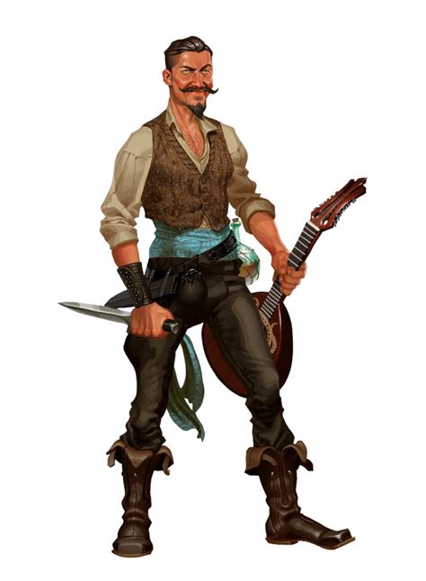 Male Human Bard Beadle Bumpkin Pathfinder PFRPG DND D D 3 5 5th Ed