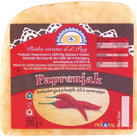 Paprenjak kravlji sir s paprikom Paška sirana 200 g Kaufland Akcija