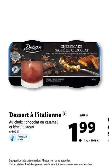 Promo Dessert L Italienne Deluxe Chez Lidl Icatalogue Fr