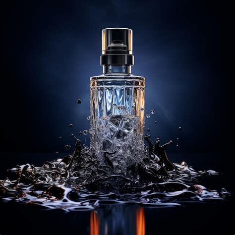 Premium AI Image | Crystal Clear Elegance in the Symphony of Black Perfume