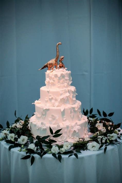 Naked Tier Dinosaur Claw Wedding Cake Adrienne Co Bakery Artofit