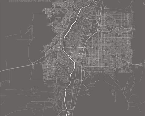 Map of the City of Albuquerque, USA Stock Illustration - Illustration ...