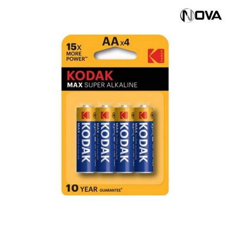 Lot de 4 Piles AA Kodak Alcaline Batteries prix pas chère à Dakar