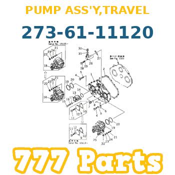 273 61 11120 Komatsu PUMP ASS Y TRAVEL