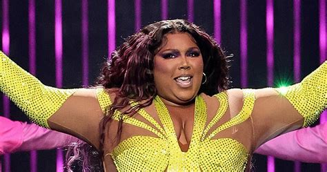 Lizzo Wows Fans With Nude Illusion Glitter Bodysuit On