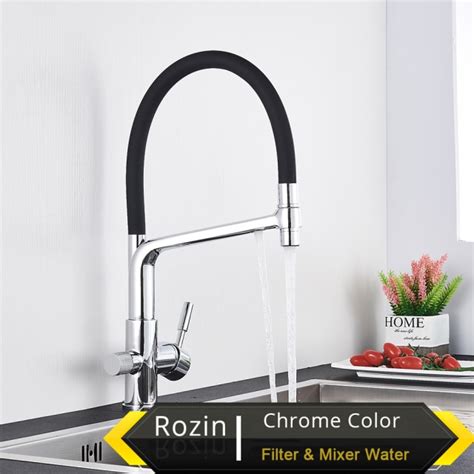 Black Water Filter Konyhai Csaptelep Hot Cold Water Csaptelep 4 Colors Tiszta Víz Csaptelepek