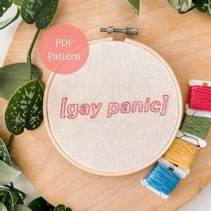 Heartstopper Hand Embroidery Pattern Tv Show Inspired Embroidery Gay Panic PDF Digital