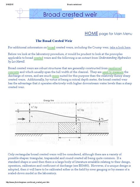 Broad Crested Weir | Hydrology | Physics & Mathematics