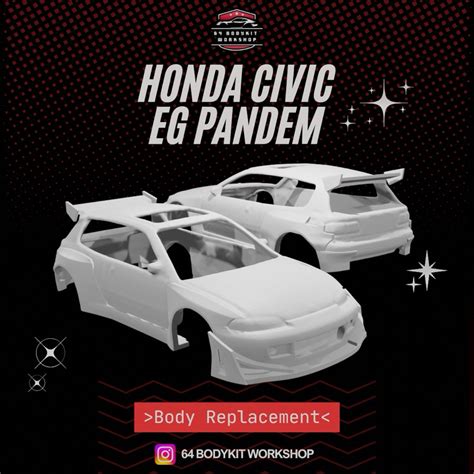 Jual BODY REPLACEMENT HOT WHEELS HONDA CIVIC EG PANDEM Shopee Indonesia