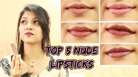 MY FAVOURITE NUDE LIPSTICKS AFFORDABLE Nude Lipsticks In INDIA Manasi Mau YouTube