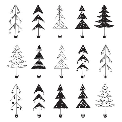 simple decorated christmas trees 4