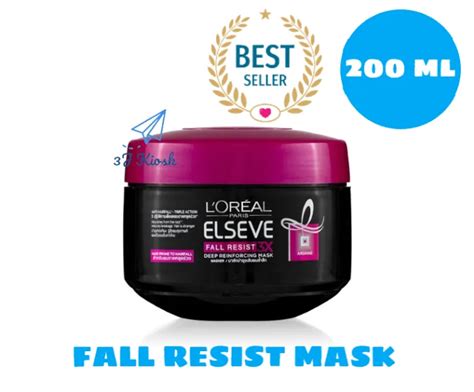 *Ready Stock* LOREAL Elseve Hair Mask Fall Resist Anti Hairfall Deep Reinforcing Mask Fast ...