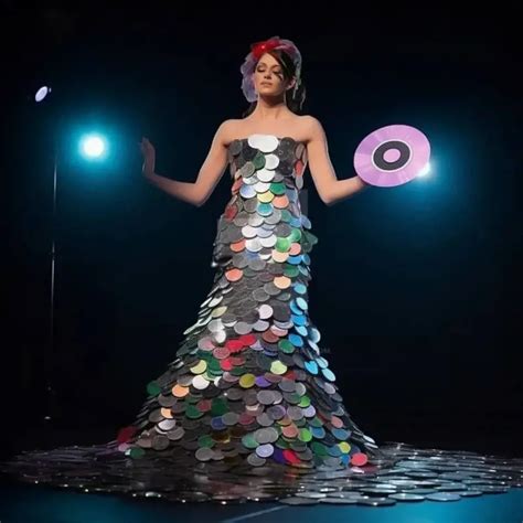 Creating A Stunning Dress Out Of Old Cds A Step By Step Guide Shunvogue