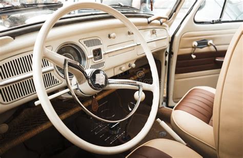 Interior Detail Of A Classic Volkswagem Fusca Beetle 1971 On Display At