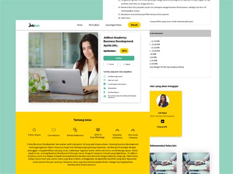 Jobhun Course Web By Intan Dhamayanti On Dribbble