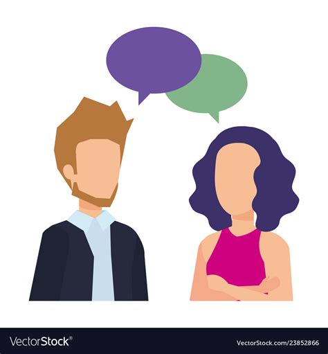 Elegant business couple talking Royalty Free Vector Image