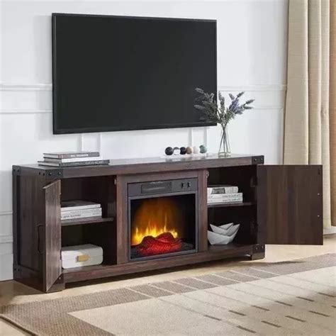 Mueble Para Tv Con Chimenea Electrica