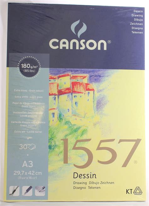 Canson 1557 180gsm A5, A4, A3 sketching drawing paper pad book spiral ...