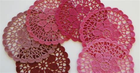 Pink Rose Crochet Porta Copos Pink Flor Centrinhos Coasters