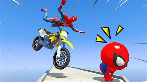 HOMEM ARANHA FEZ CORRIDA DE SUPER MOTO NO CÉU SEUS FILHOS no GTA 5