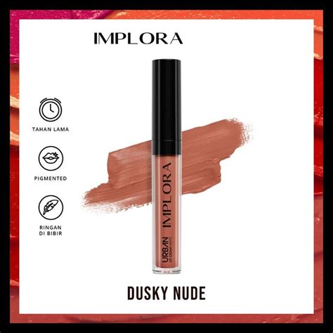 Jual Mitufaya ORIGINAL Implora Urban Lip Cream Matte 01 Dusky Nude Original BPOM Lipcream Malang