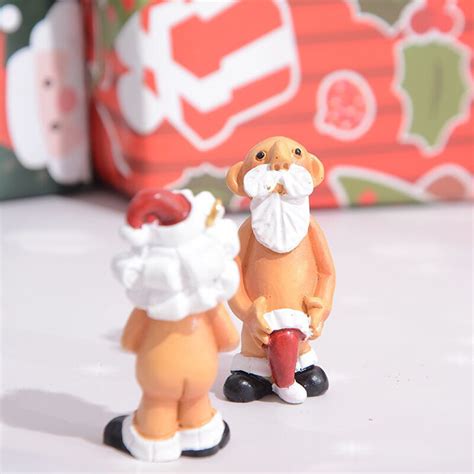 2 Piece Set Christmas Funny Naked Santa Hanging Pendant Ukdreamstore
