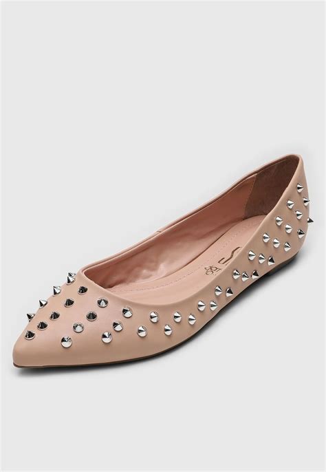 Sapatilha Santa Lolla Spikes Nude Compre Agora Dafiti Brasil