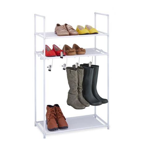 Полочка для обуви Relaxdays, ткань, металл, пластик, ширина - 30 см ...