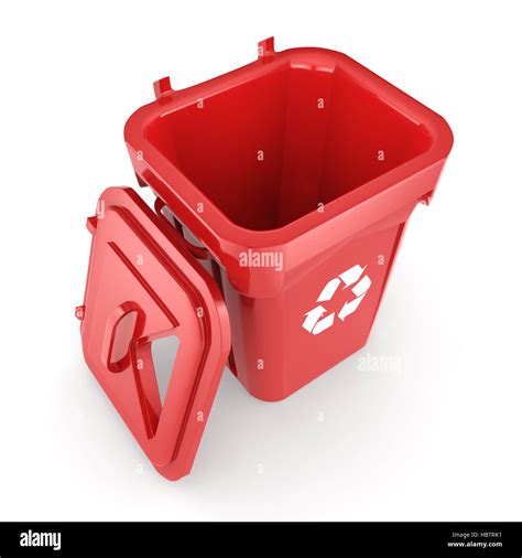 Red Recycling Bin Stock Photo Alamy