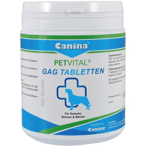 ≡ Глюкозамін з екстрактом мідій Canina Petvital GAG 600 таблеток ...