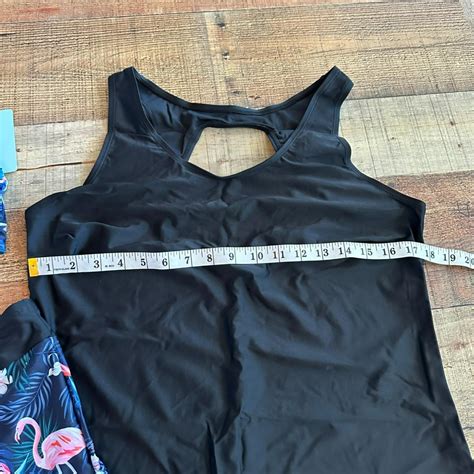 Yonique Swimsuit Set Shorts Tank Top And Bikini Top Depop