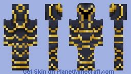 Black & Gold Knight Minecraft Skin