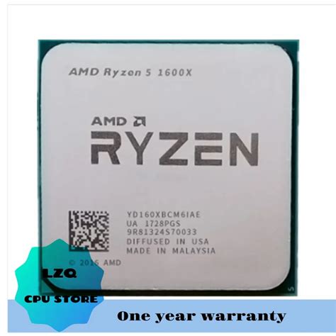 AMD Ryzen 5 1600X R5 1600X 3.6GHz Used GAMING Zen 0.014 Six-Core Twelve ...