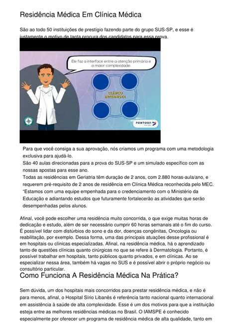 PPT Residência Médica Em Clínica Médica PowerPoint Presentation free