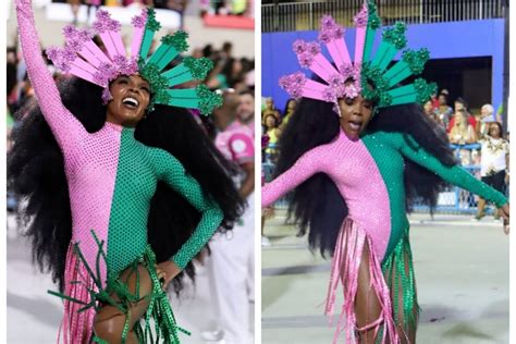 Carnaval Thelminha Arrasa Como Musa Da Mangueira Na Sapuca