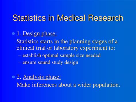 PPT - Statistics in Medical Research PowerPoint Presentation, free ...