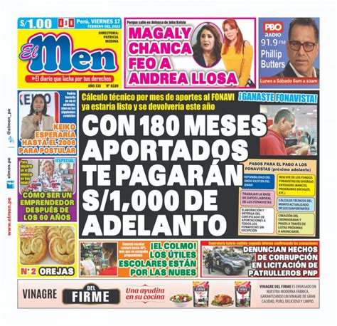 Portada Impresa Diario El Men