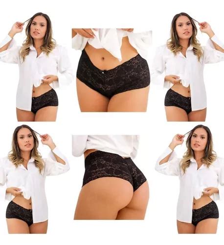 Kit Lingerie Calcinha Shortinho De Renda Tima Qualidade Parcelamento Sem Juros
